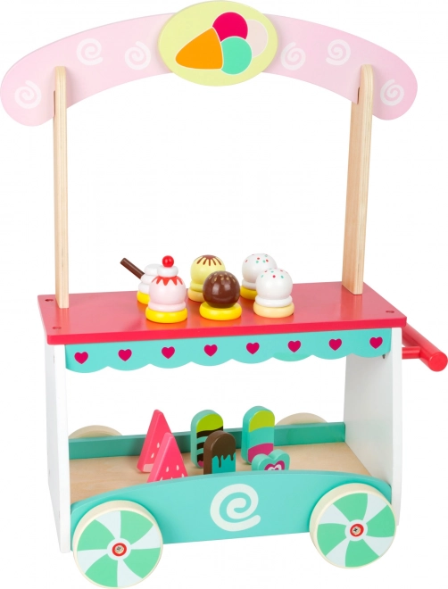 Stand de înghețată din lemn small foot – cărucior mobil pentru copii