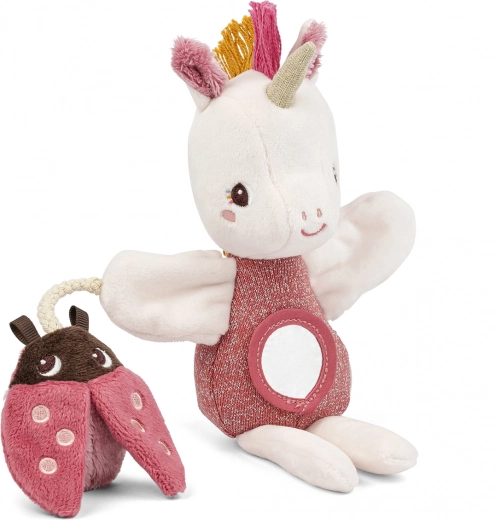 Păpuşă de mână Lilliputiens Unicorn Lena cu activităţi