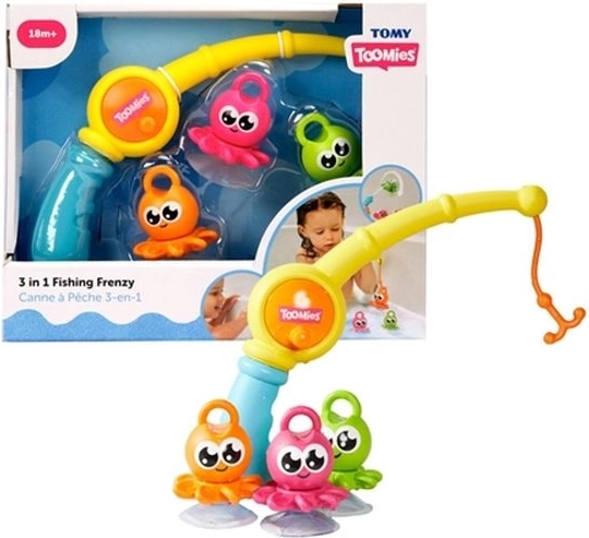 Tomy Toomies undiță de pescuit pentru caracatițe de baie 3 în 1