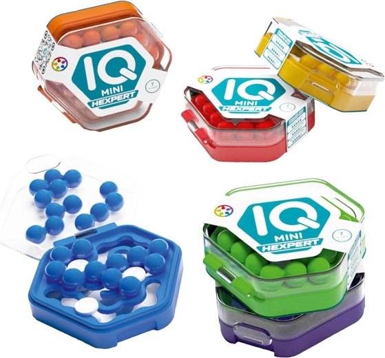 MINDOK Smart Games IQ Mini Hexpert joc de logică de buzunar pentru 1 jucător - 1 bucată