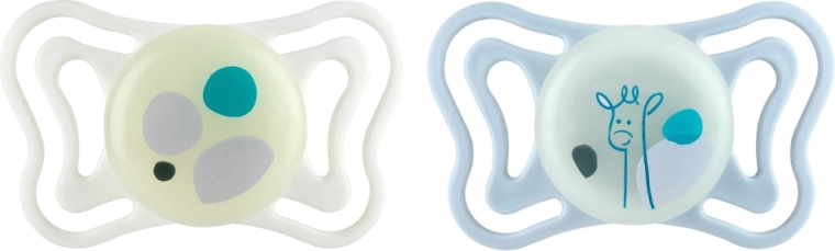 Suzete ortodontice din silicon Chicco Physioforma Light, neutre, 2–6 luni, 2 buc.