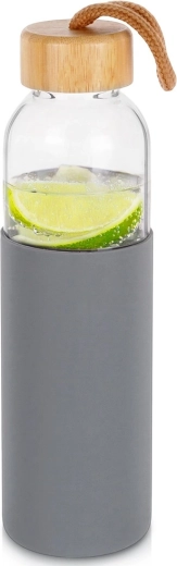 Sticlă de apă din sticlă cu husă din silicon Vilde 500 ml
