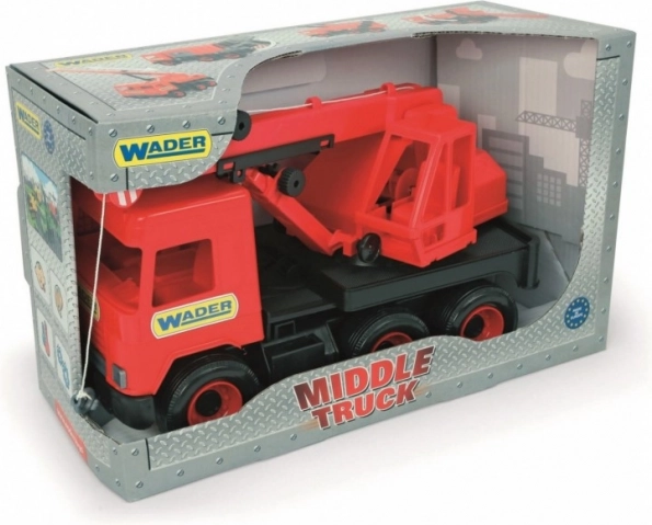 Macara roșie 38 cm Middle Truck în cutie