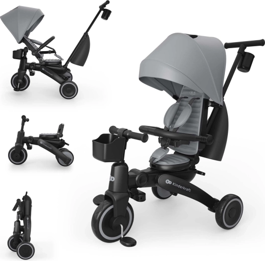 Tricicletă Kinderkraft Jazz 3 gri