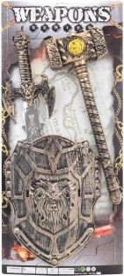 Set de cavaler cu sabie, scut și buzdugan pentru copii