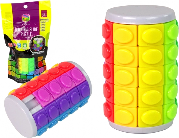 Joc logic cilindru rotativ colorat