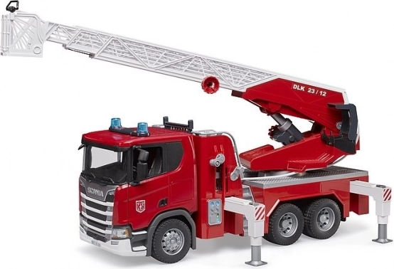 Mașina de pompieri pentru copii Scania cu scară rotativă și tun de apă