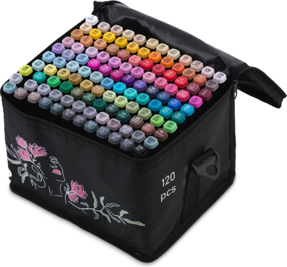 120 de culori saturate într-o husă portabilă