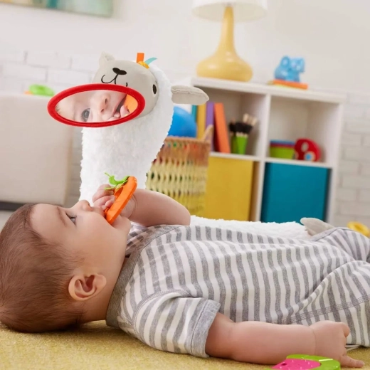 Oglindă, element de dentiție și jucărie zornăitoare