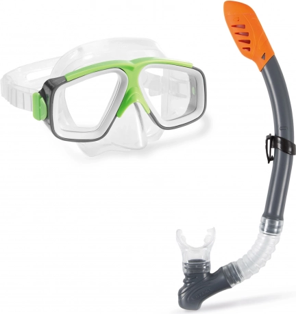 Set de scufundare pentru copii – mască și snorkel – Cu elemente verzi