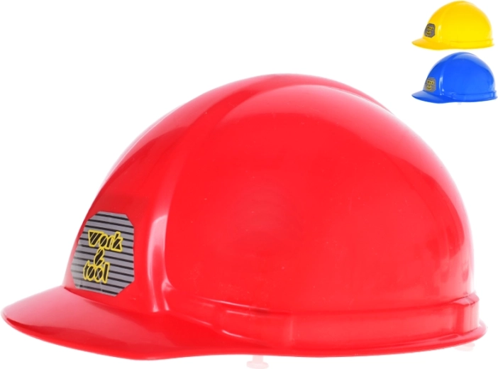 Cască de construcții pentru copii cu bandă reglabilă, din plastic, 3 culori