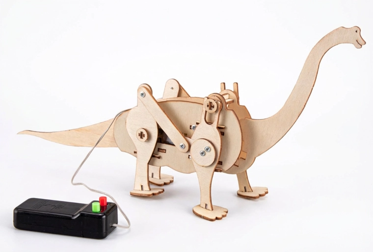 Kit de asamblare dinozaur Brachiosaurus cu fir