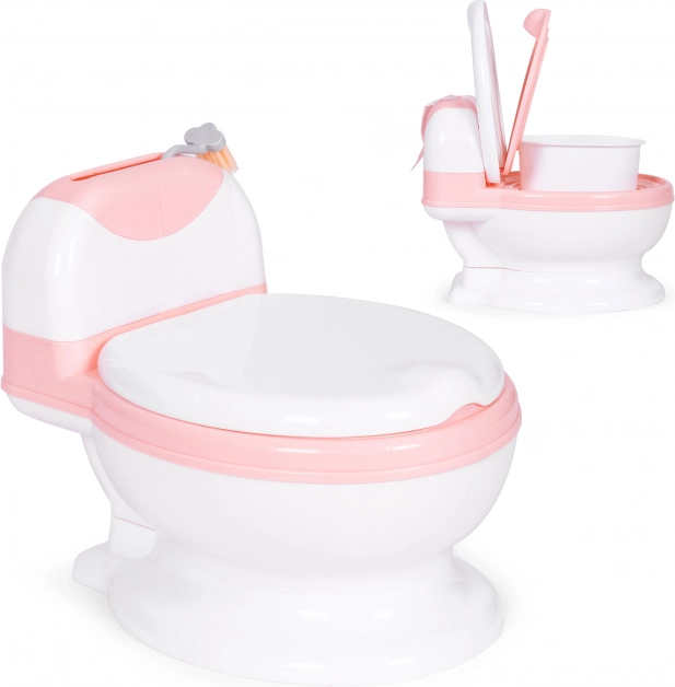 Oliță de toaletă cu insert detașabil, capac de toaletă pentru copii închis și perie ECOTOYS