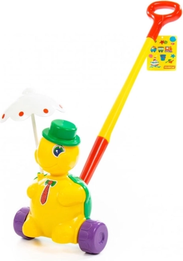 Jucărie de împins țestoasă pe băţ pentru toddleri