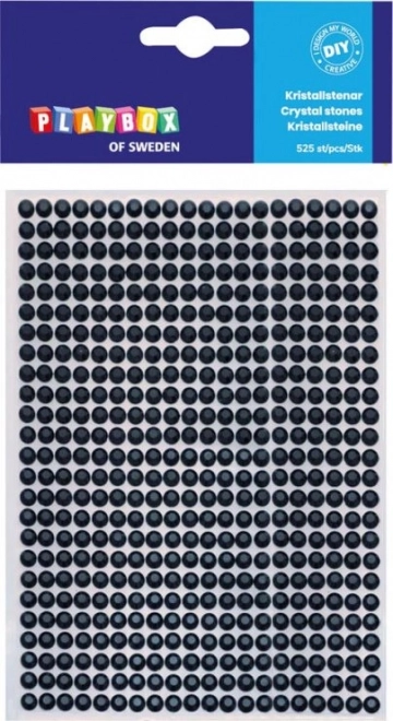 Pietricele negre autocolante PLAYBOX 5 mm, 525 buc.