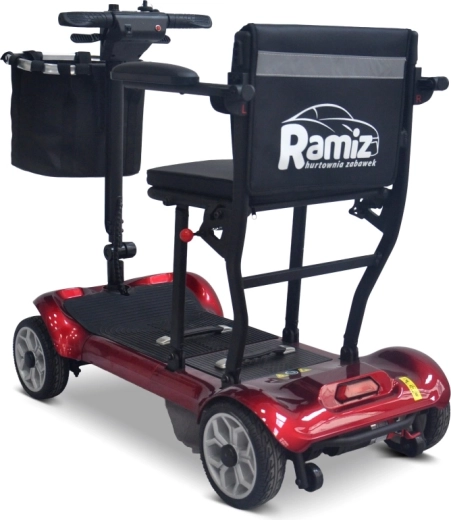 Scuter electric cu patru roți pentru seniori EasyGo – roșu