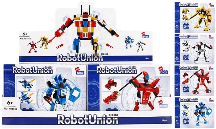 Set de construcție robot luptător 3-în-1 – 4 variante, 6+