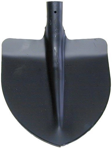 Lopată tip inimă 2 mm fără coadă, neagră