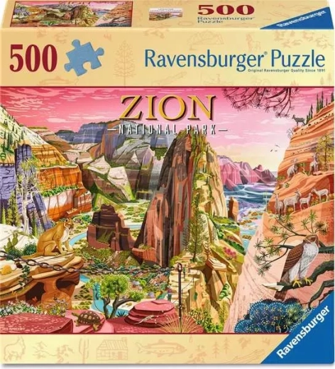 Puzzle Ravensburger Parcul Național Zion 500 de piese