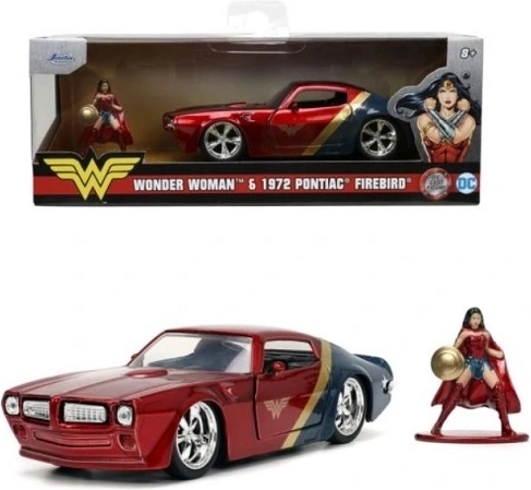 Jada Wonder Woman set de colecție 1972 Pontiac Firebird 1:32 cu figurină