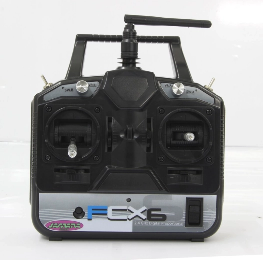 Transmițător Jamara FCX6 2,4 GHz, accelerație pe stânga (B-stock) în pungă - 1 bucată