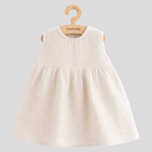 Rochiță din muselină pentru bebeluși New Baby Ella linen