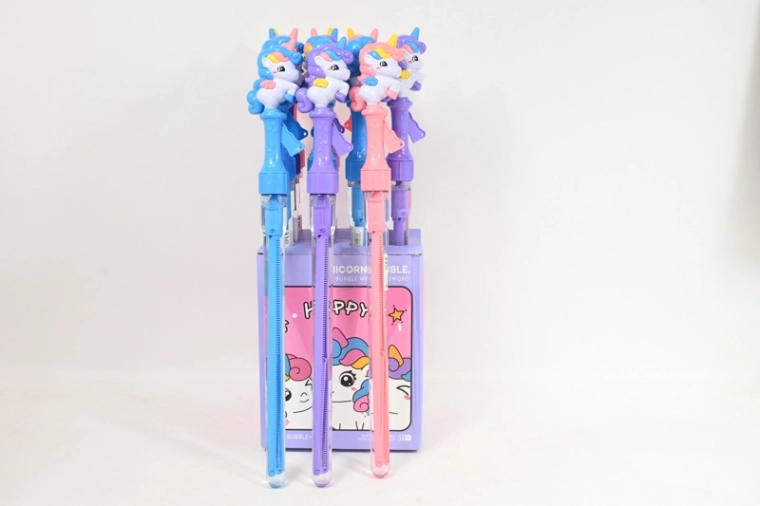 Baghetă pliabilă pentru baloane de săpun – unicorn, 48 cm