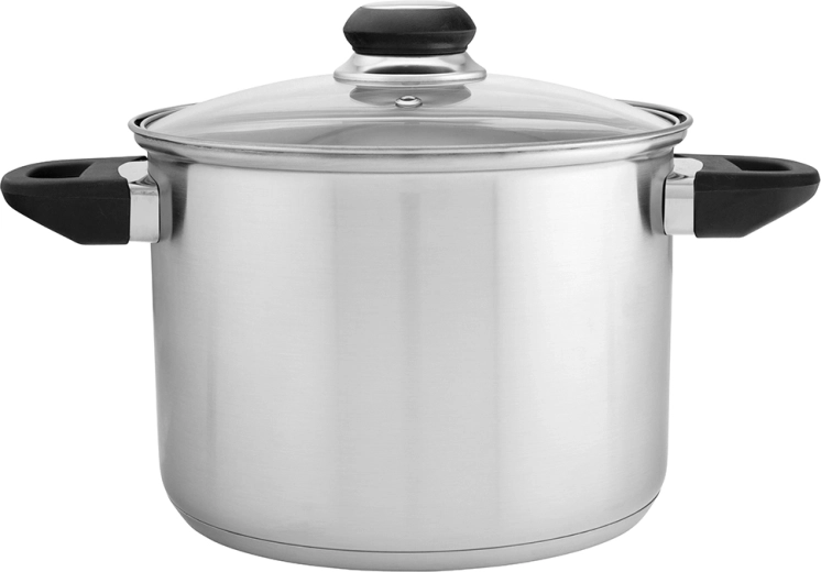 Emilio oală înaltă din inox 4,3 l cu capac din sticlă (20 cm)