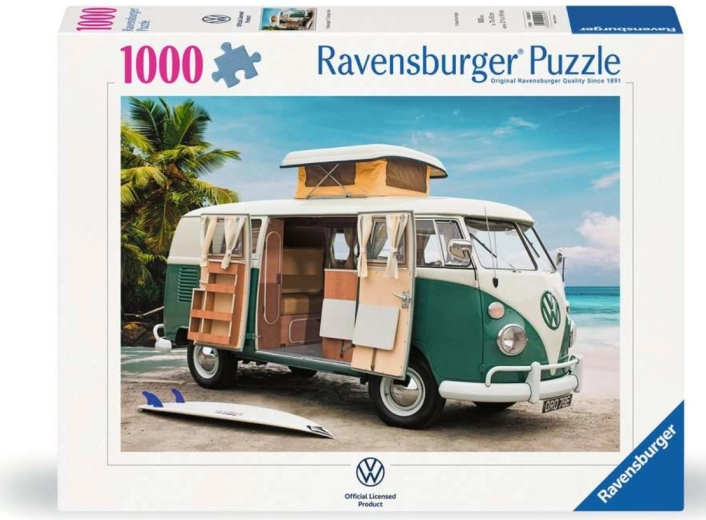 Puzzle Ravensburger cu autorulotă Volkswagen T1, 1000 de piese