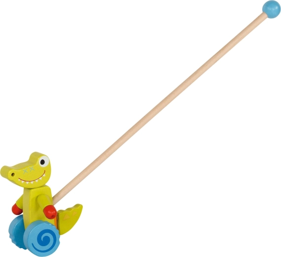 Goki crocodil din lemn pe băț - 1 bucată