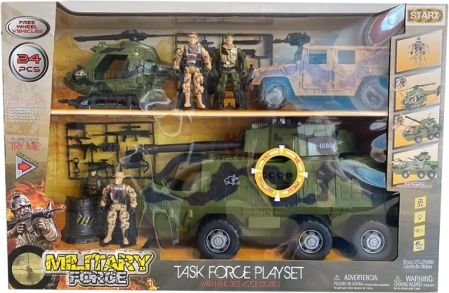 Set mare de vehicule militare cu efecte sonore