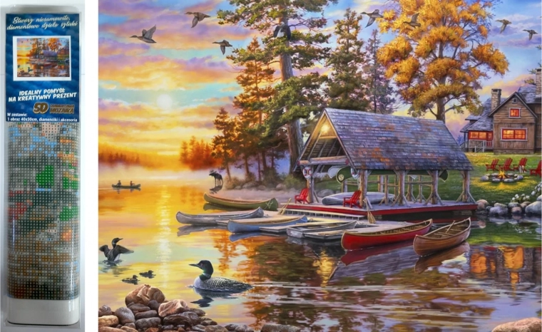 Pictură cu diamante Șantier naval 30 × 40 cm