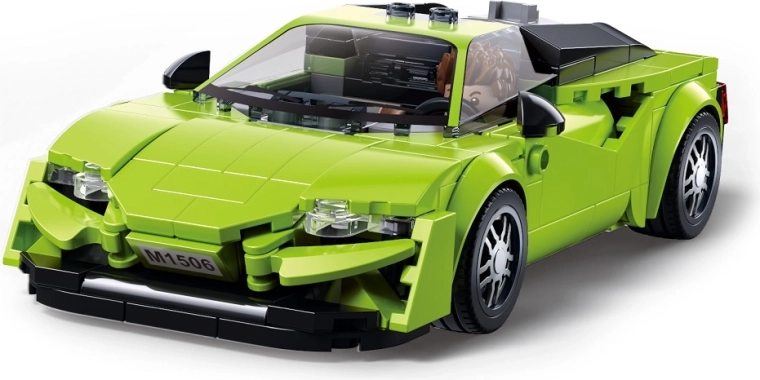 Sluban ModelBricks mașină sport verde 1:32