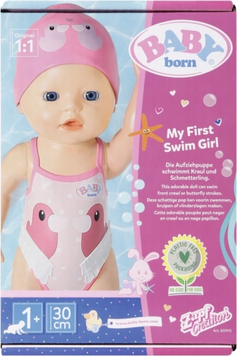 BABY born My First înotător – păpușă care înoată pentru jocuri în apă 30 cm