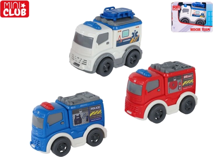 Mini Club mașinuță de salvare 8 cm cu rulare liberă