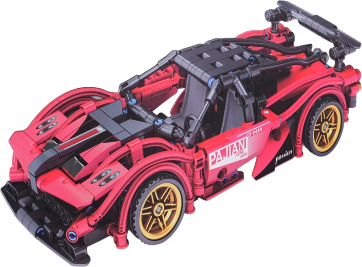 Set de construcție pentru mașină sport roșie, 482 de piese