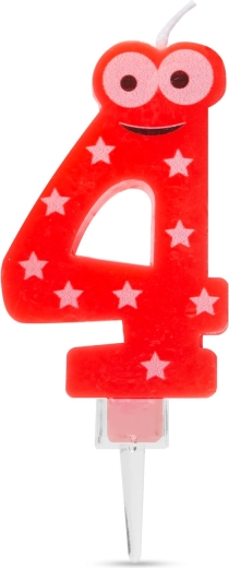 Lumânare pentru tort, cifra 4