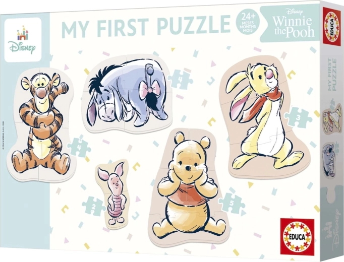 Educa baby puzzle progresiv Winnie the Pooh 5 în 1 (2–8 piese)