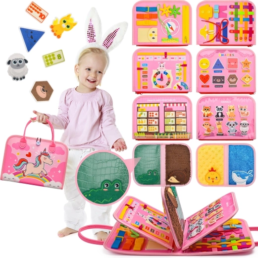 2Kids Toys carte senzorială busy unicorn