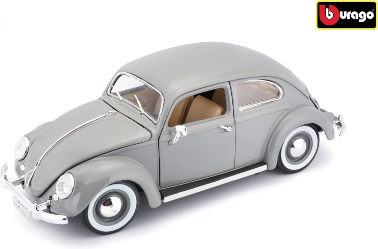Model de mașină Volkswagen Käfer-Beetle 1955 gri 1:18