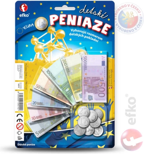 EFKO Bancnote și monede euro pentru copii pe cartonaș