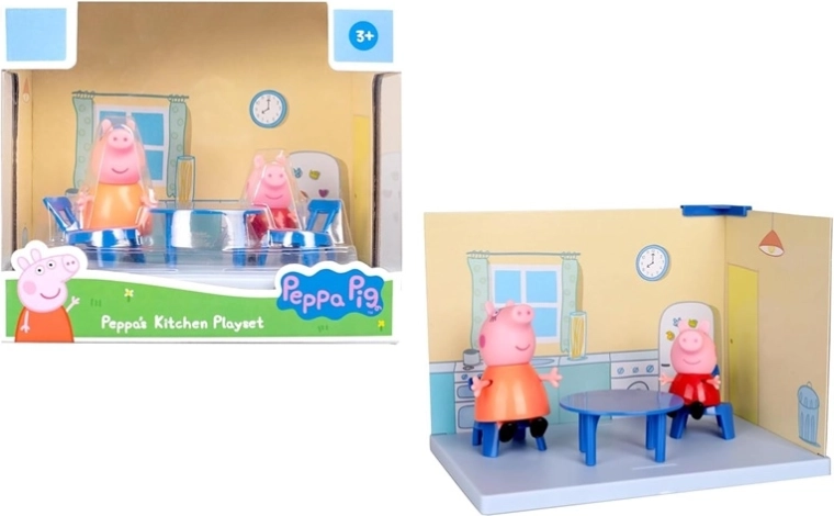 Peppa Pig – set de joacă bucătărie cu 2 figurine