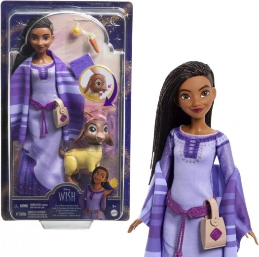 păpușă disney wish asha din rosas – set de aventură cu accesorii