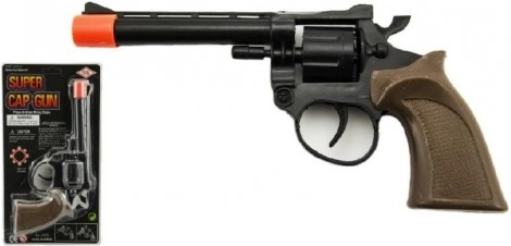 Pistolă din plastic cu capsule 8 lovituri