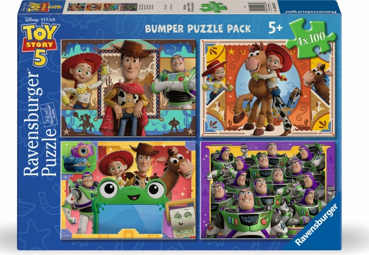 Puzzle Ravensburger Toy Story: Povestea jucăriilor 5 – 4x100 piese
