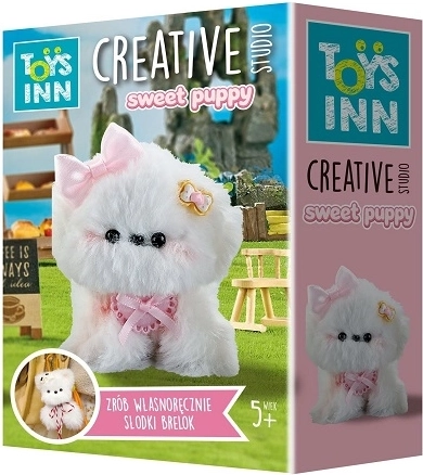 STNUX Sweet puppy cățeluș alb – set DIY pentru realizarea unui breloc