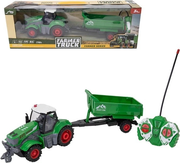Tractor RC distractiv cu remorcă