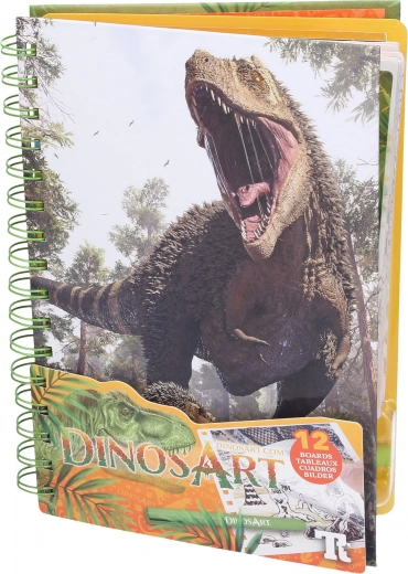 Cartea de colorat cu folii dinozauri DinosArt