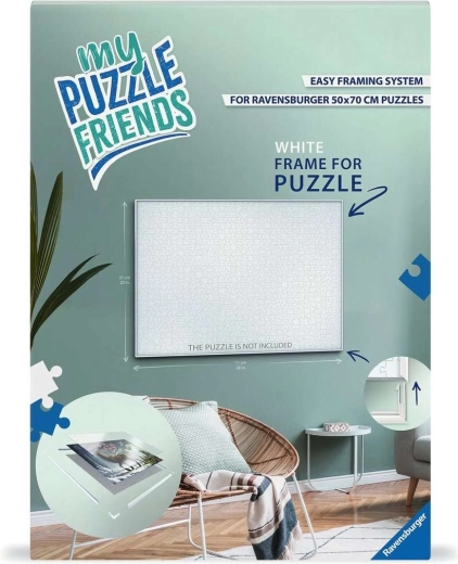 Ravensburger ramă pentru puzzle My Puzzle Friends 70 × 50 cm albă