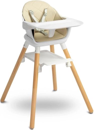 3 în 1: scaun înalt, scaun jos și taburet